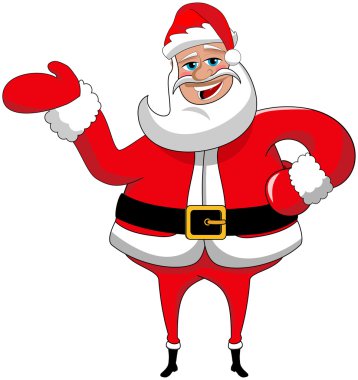 Noel Baba çizgi film izole sunulması