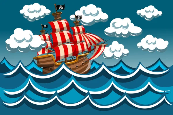 Korsan gemisi fırtınada