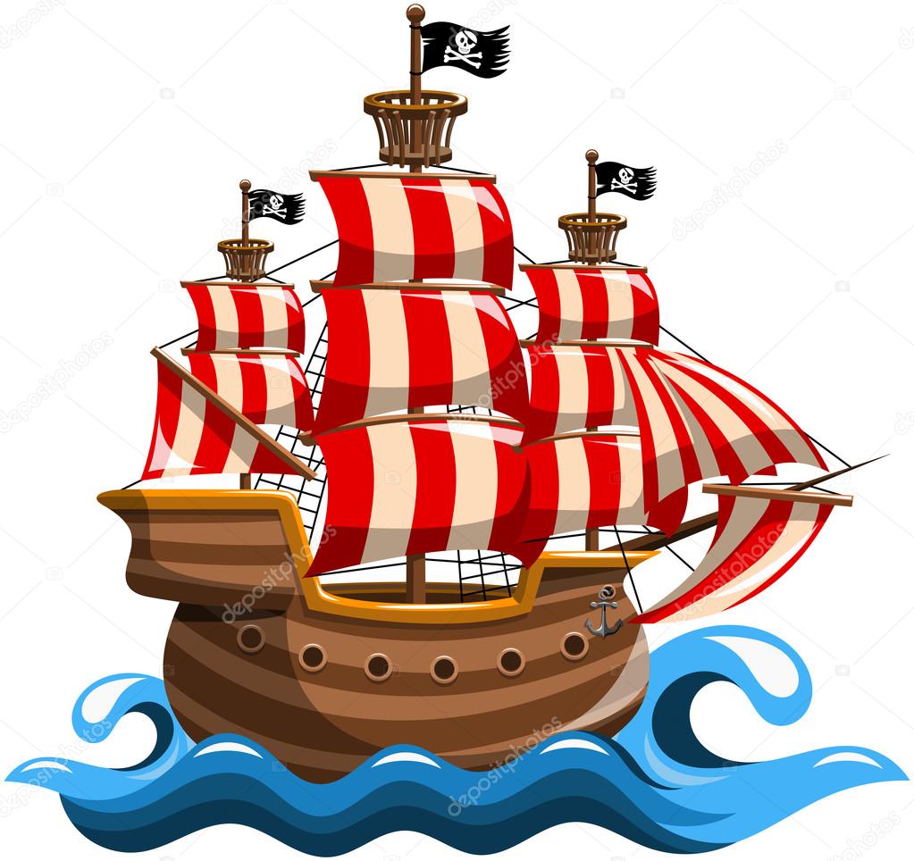 Pirate Vessel Isolated