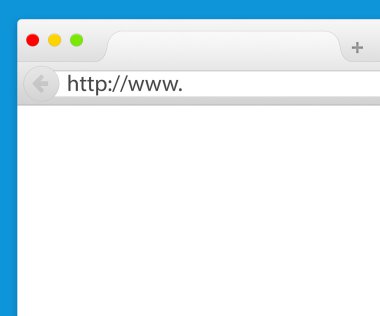 Kadar boş web tarayıcı sayfasının illüstrasyon kapatmak
