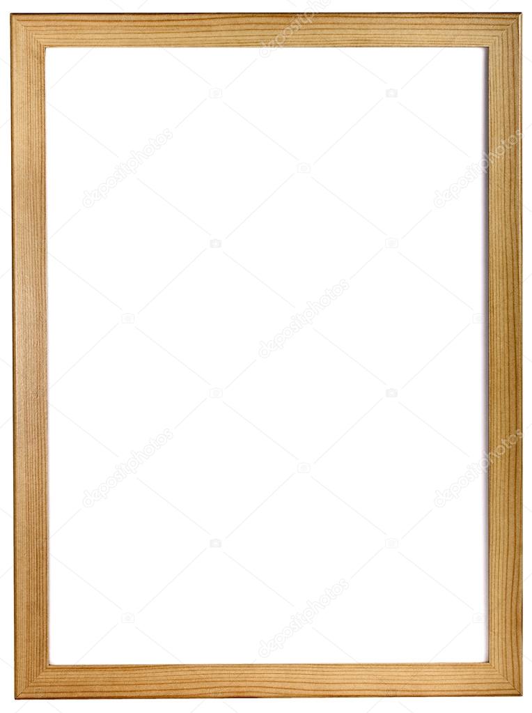 Blank whiteboard in wood frame isolated