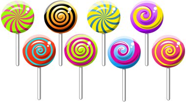 Sarmal girdap izole lolipop topluluğu