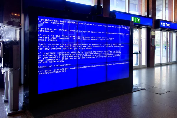 Videowall errore fatale — Foto Stock