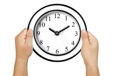 Duvar saati holding eller