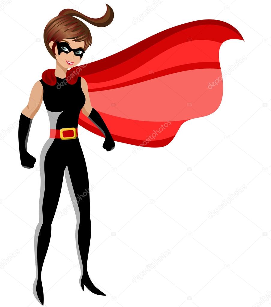 Superhero woman standing