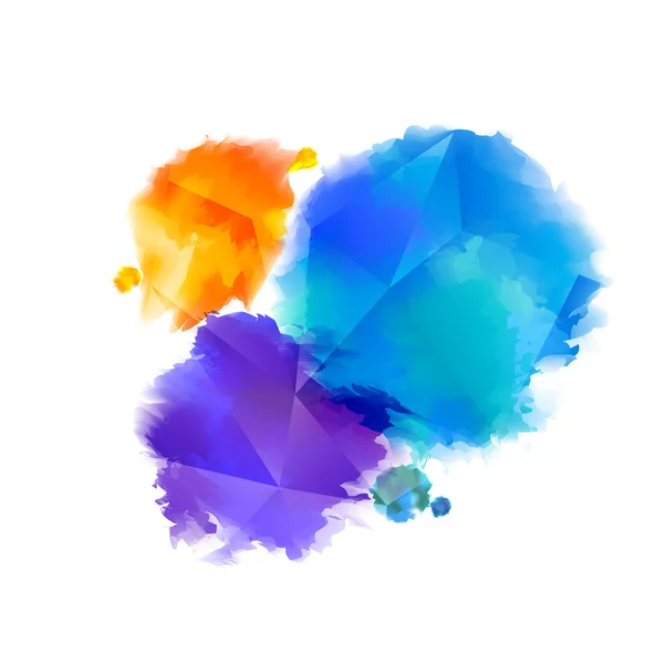 Kleurrijke aquarel Vector Splashes — Stockvector