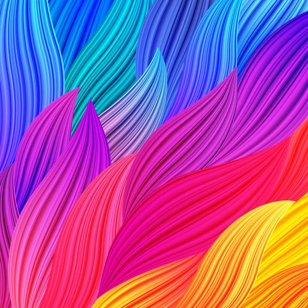 明亮的彩虹色背景与波浪 — 图库矢量图片