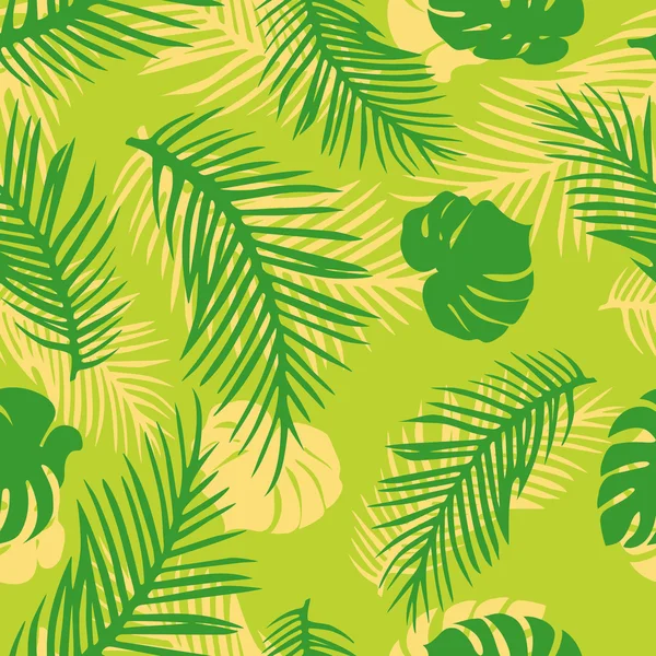 Vektör tropikal yaprakları ile seamless modeli