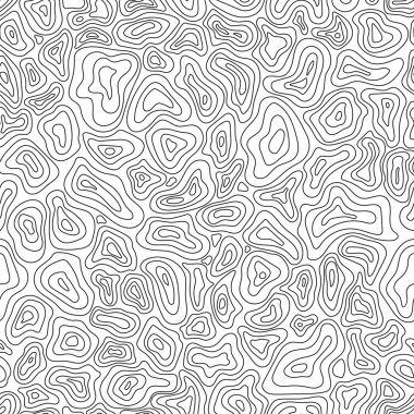 Vektör Lineer Seamless modeli. Soyut topografik doku