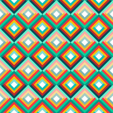 Düz stil vektör geometrik Seamless Modeli