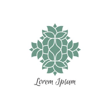 Soyut vektör Logo yaprakları ile