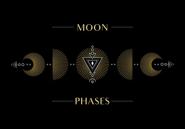 The Phases of the Moon — Stock Vector