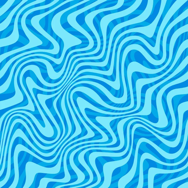 Pola Ripple Abstrak Tanpa Lautan dengan Aliran Gelombang Air. Latar Belakang Biru Vektor. Ilustrasi Lautan, Akuarium, Laut, Sungai, Danau atau Kolam renang Air bersih - Stok Vektor