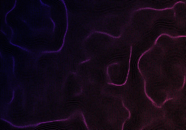 Dark Abstract Digital Wave Particles Inglês Ilustração Vetorial Futurista Fundo —  Vetores de Stock