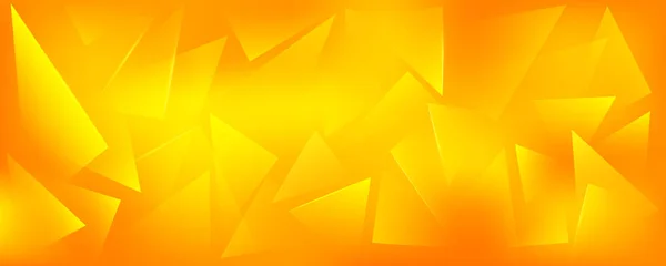 ベクトル壊れたガラス黄色の背景 オレンジ装飾水平バナー 破壊破壊された表面イラスト 投稿者 バナー 広告のための3D — ストックベクタ