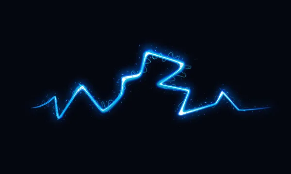 Vektorová Ilustrace Abstraktního Blesku Černém Pozadí Blitz Lightning Thunder Light — Stockový vektor