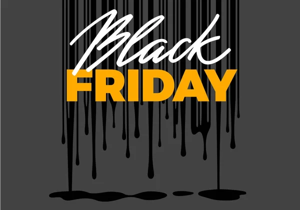 Black Friday Sale Banner Design Melting Prices Illustration Concept Barcode — Stock Vector