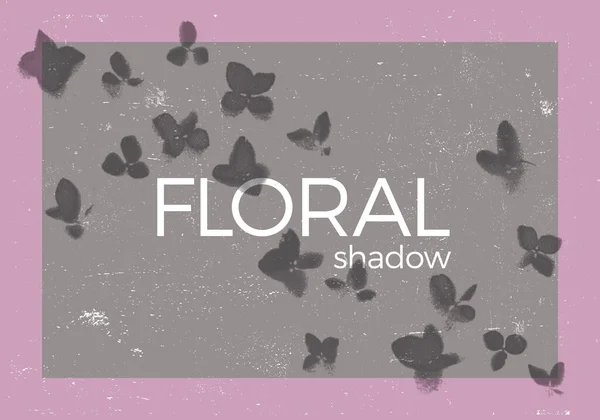 Αφηρημένο Grunge Ιστορικό Floral Shadow Επικαλύψεις Στοιχεία Διακοσμητικού Σχεδιασμού Για — Διανυσματικό Αρχείο