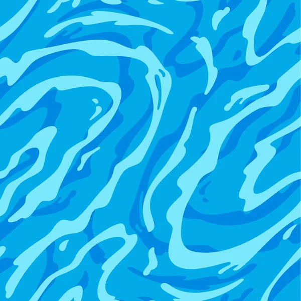 Patrón Sin Costura Superficie Agua Tormentosa Azul Vector Sea Ripple — Vector de stock