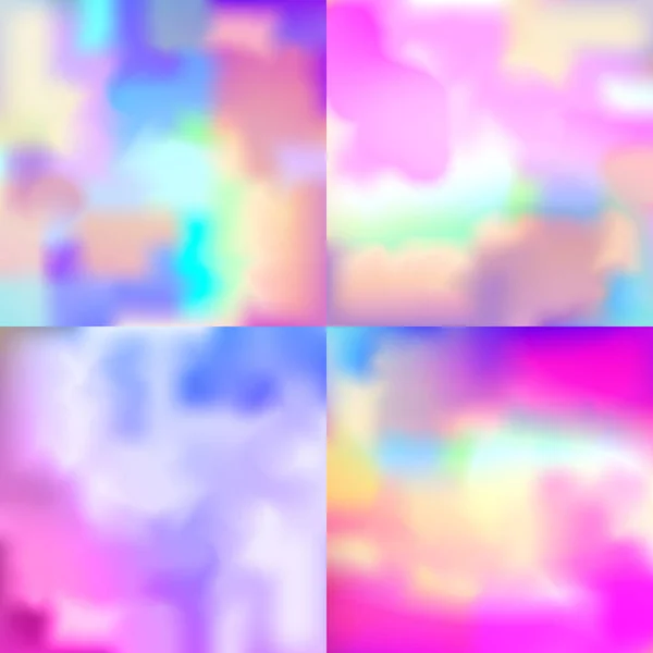 Fondo de pantalla de holograma de color pastel. Nubes en el cielo. Fondo del atardecer. Textura de perla abstracta — Archivo Imágenes Vectoriales