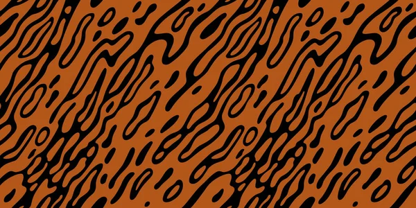 레오 파드 프린트 (Leopard Print) 와 함께 있는 바 다 없는 패턴. Vector Illustration with Abstract Stylised Pattern. 특이 한 야생 애니메이션 작품이다. 보석을 가지고 있는 광부들의 배경 — 스톡 벡터