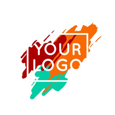Soyut renkli logo şablonu kavramı.