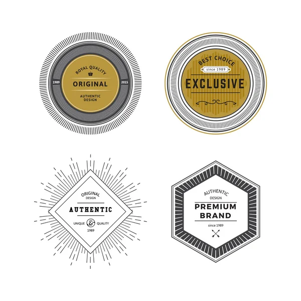 Grunge Vintage Premium Labels Set — Stockvector
