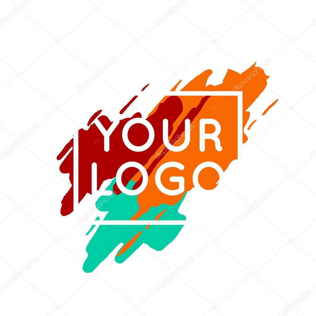 Abstract colorful logo template concept.