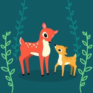 Ormandaki sevimli geyikler