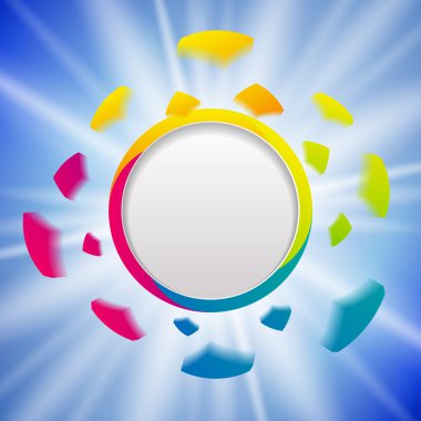 colorful explosion design template 