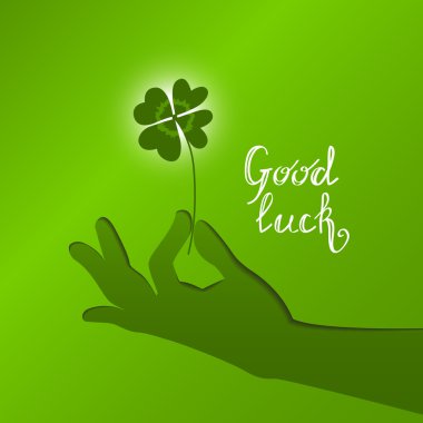 good luck vector card