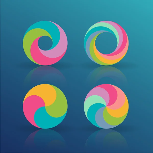 Rainbow circles set — Stock Vector