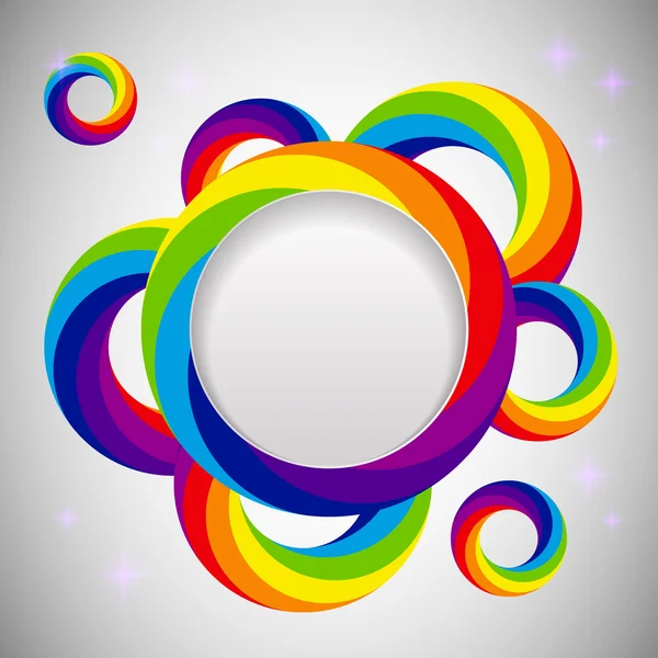 Arco iris vector diseño plantilla — Vector de stock