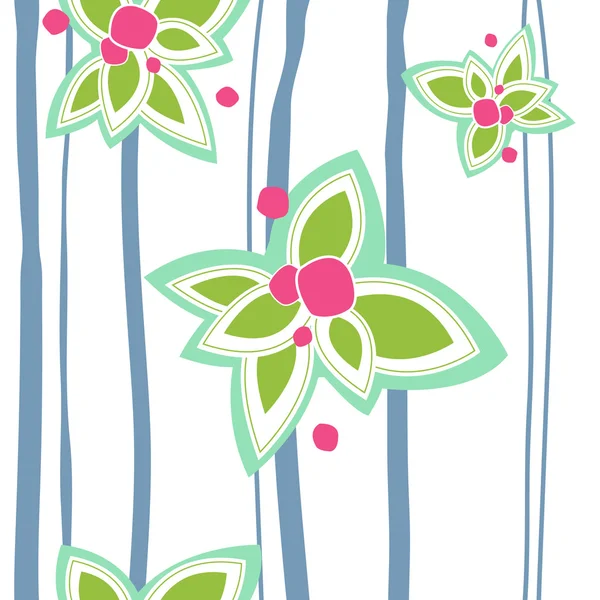 Bloemen naadloos patroon — Stockvector