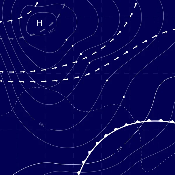 Carte météo abstraite — Image vectorielle