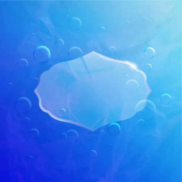 Blauwe onderwater achtergrond met bubbels — Stockvector