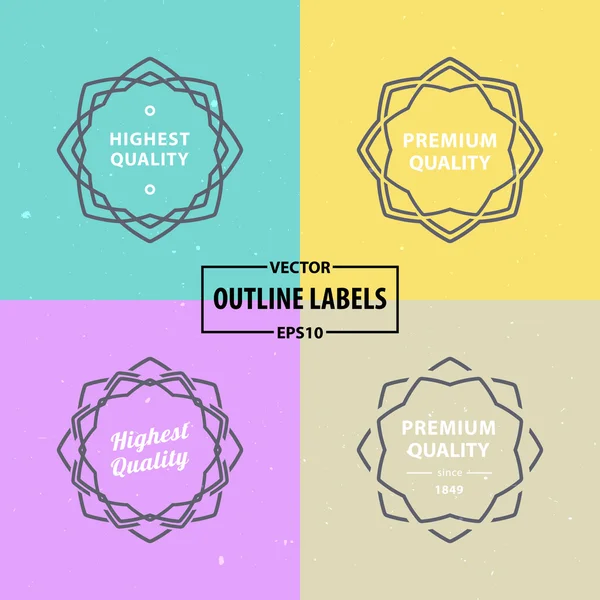 Outline labels — Stockvector