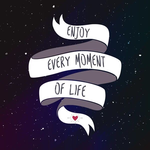 Enjoy every moment of life illustraton — Διανυσματικό Αρχείο