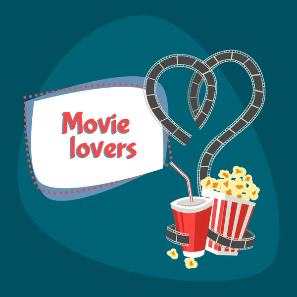 Movie lovers illustration — Stockvector