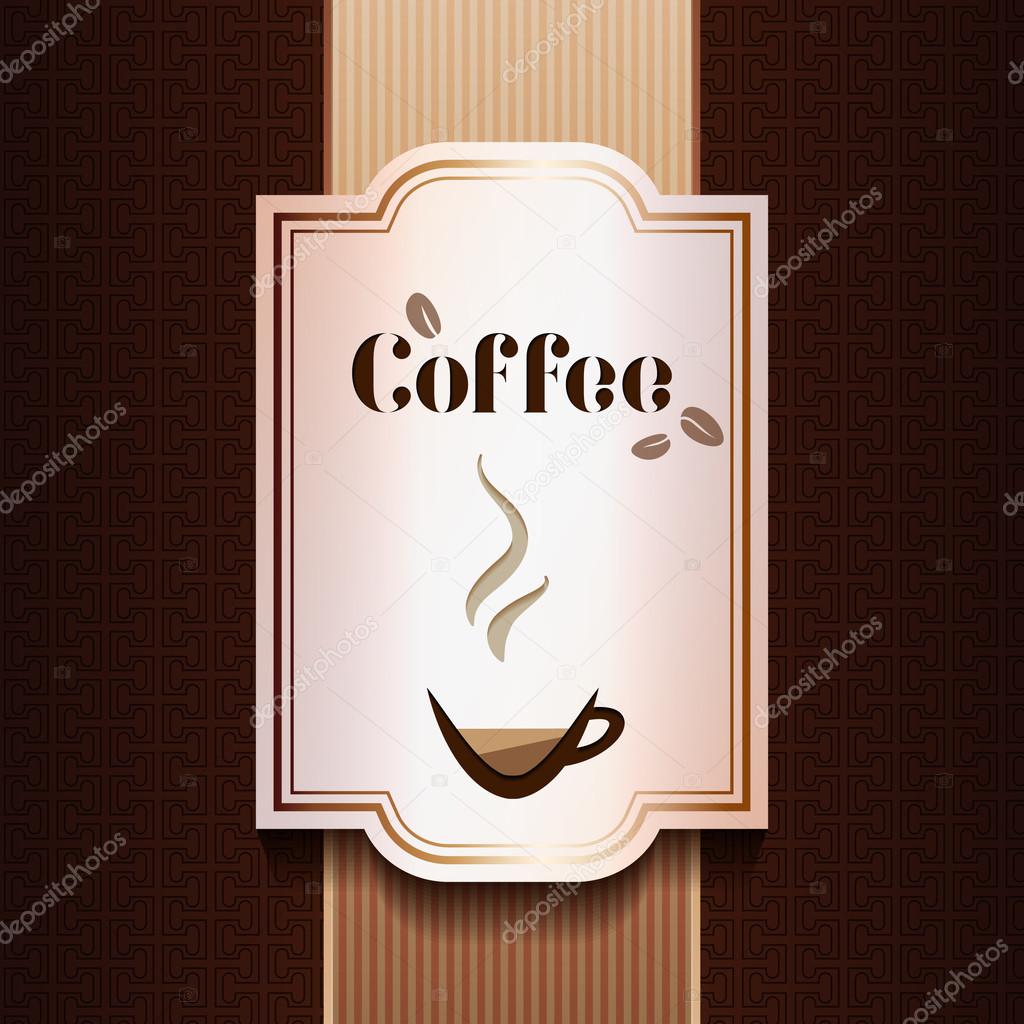 vector coffee label
