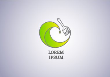 Paint brush logo design