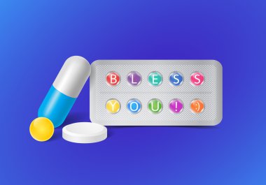 medical illustration with pills