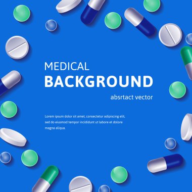 medical backgroun with pills