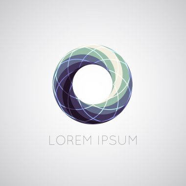 Soyut mavi daire logo