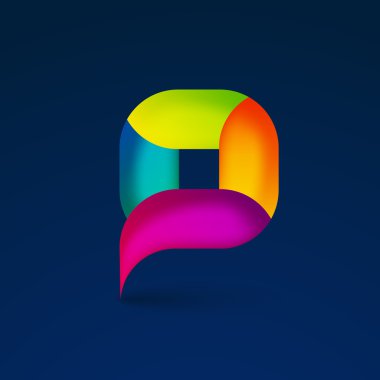 Colorful geo point navigation logo