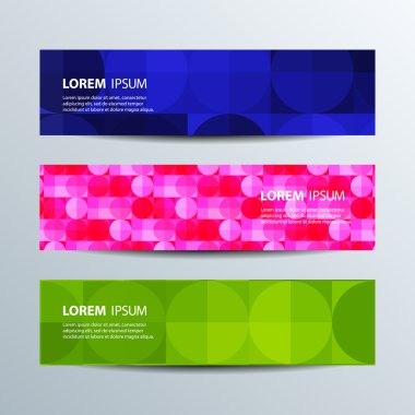 set of patterned banners