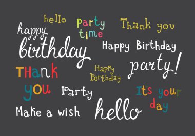 Holidays colorful vector lettering
