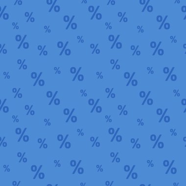 Blue sale seamless pattern with percent symbols