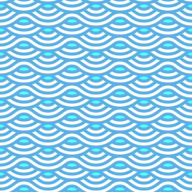 Dikişsiz desen soyut mavi dalgalar. 