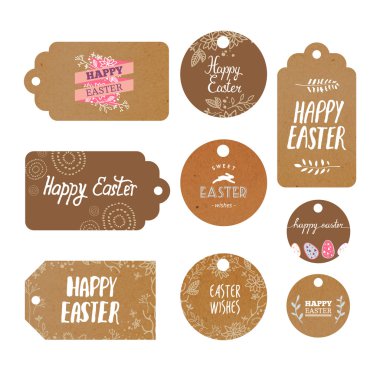Set of Easter Kraft Labels